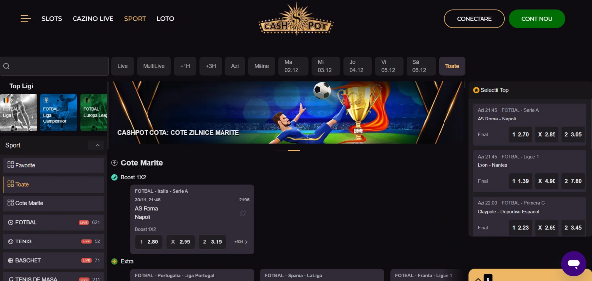 cashpot pariuri sportive